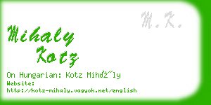 mihaly kotz business card